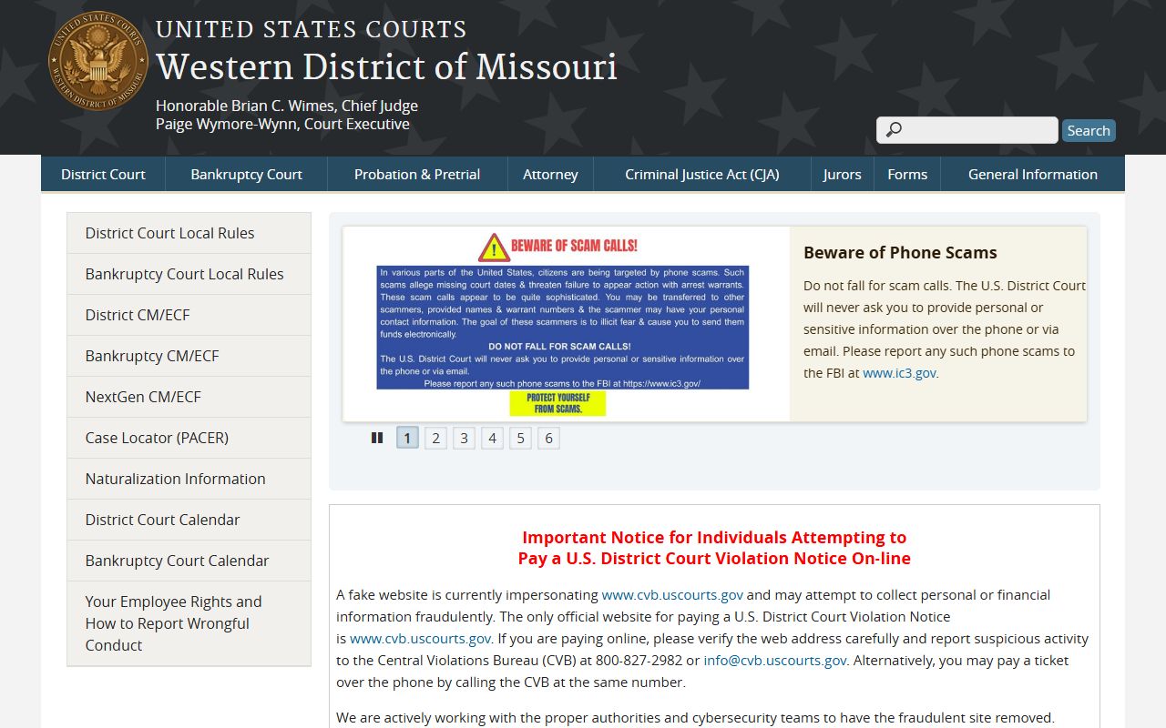 Webster County court dockets Western District of Missouri source