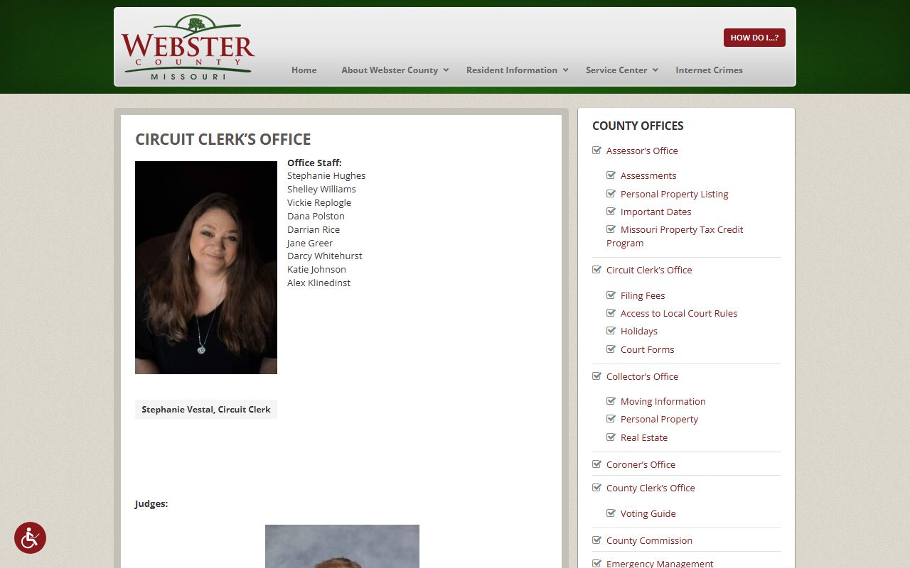 Webster County Court Circuit Clerk records office