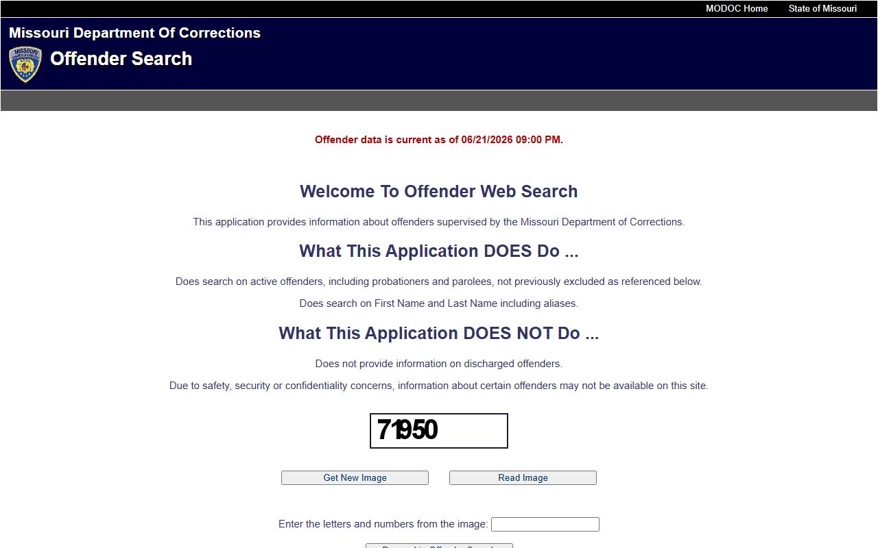 Webster County Court Missouri DOC offender records search
