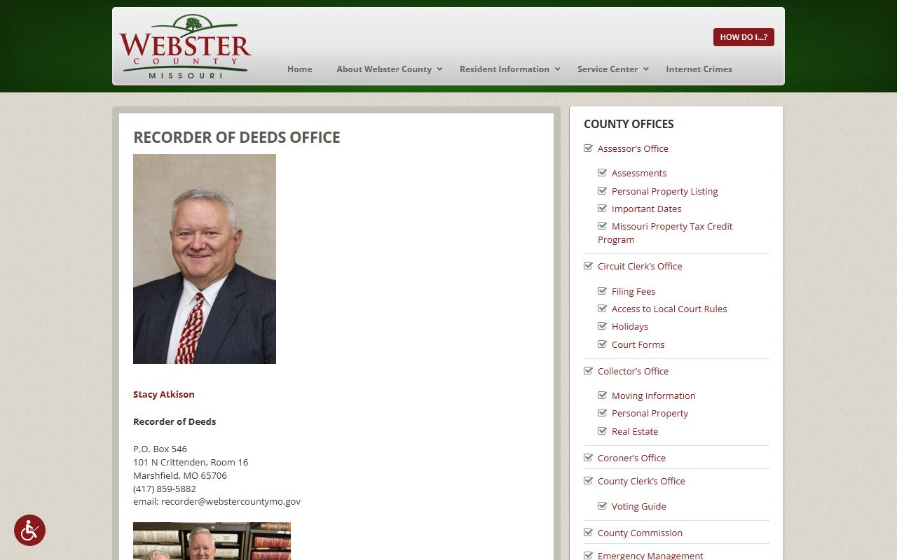 Webster County Court marriage recorder records