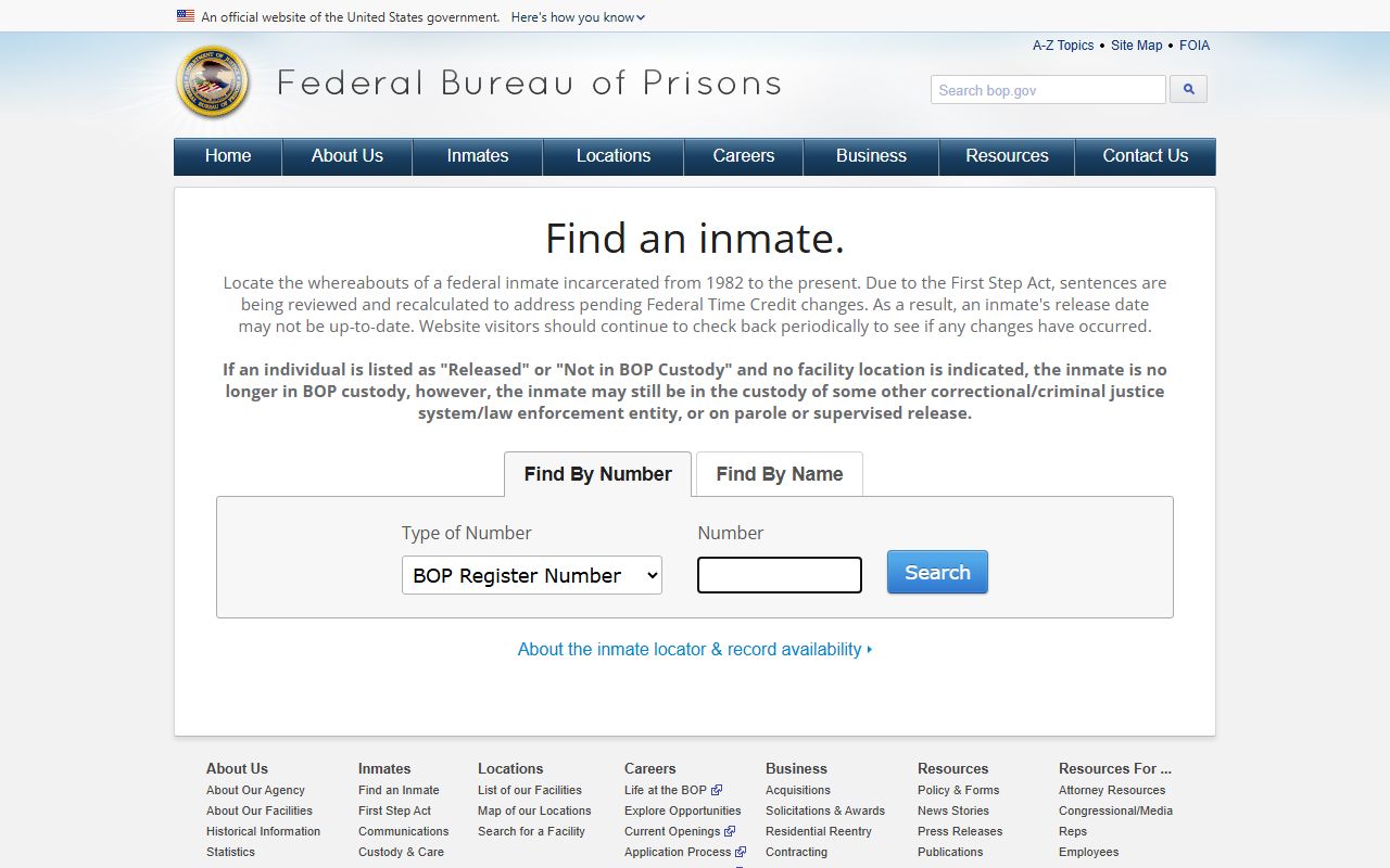 Webster County inmate search BOP inmate locator